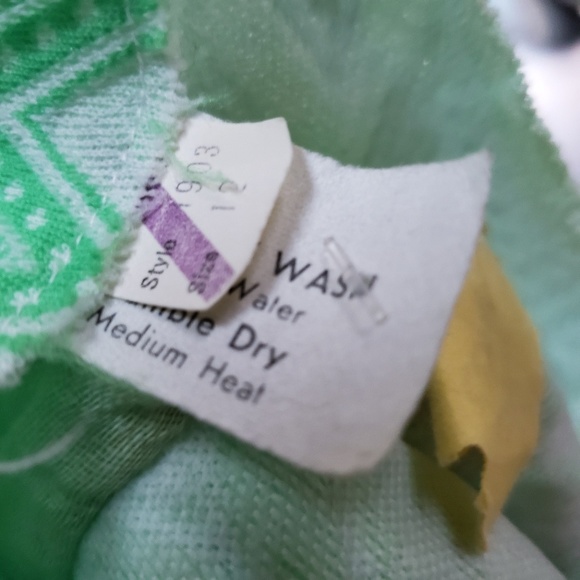 1960s Bright Green Chevron Dress/Coat - Picture 5 of 5